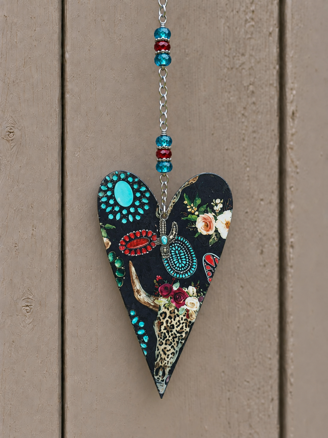 Western Longhorn Garden Heart
