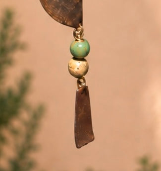 Twisted Peace Rusted Metal Garden Hanger