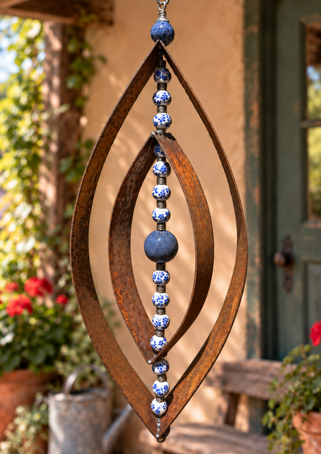 Cobalt Blossoms Nested Raindrop