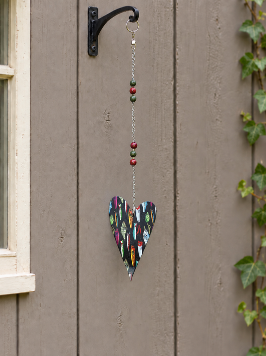 Gone Fishing Garden Heart