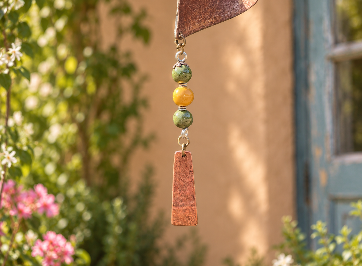 Twisted Peace Garden Hanger – Green & Golden Yellow