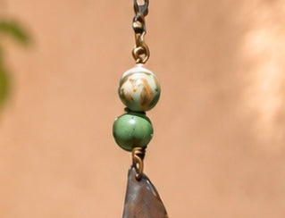 Twisted Peace Rusted Metal Garden Hanger