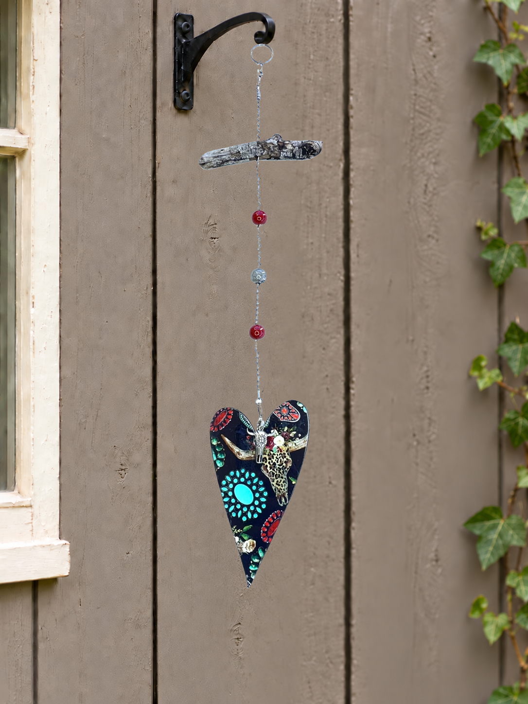 Western Longhorn Garden Heart