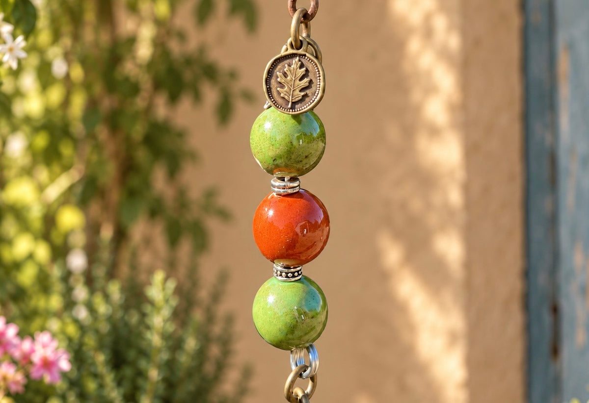 Twisted Peace Garden Hanger – Orange & Green