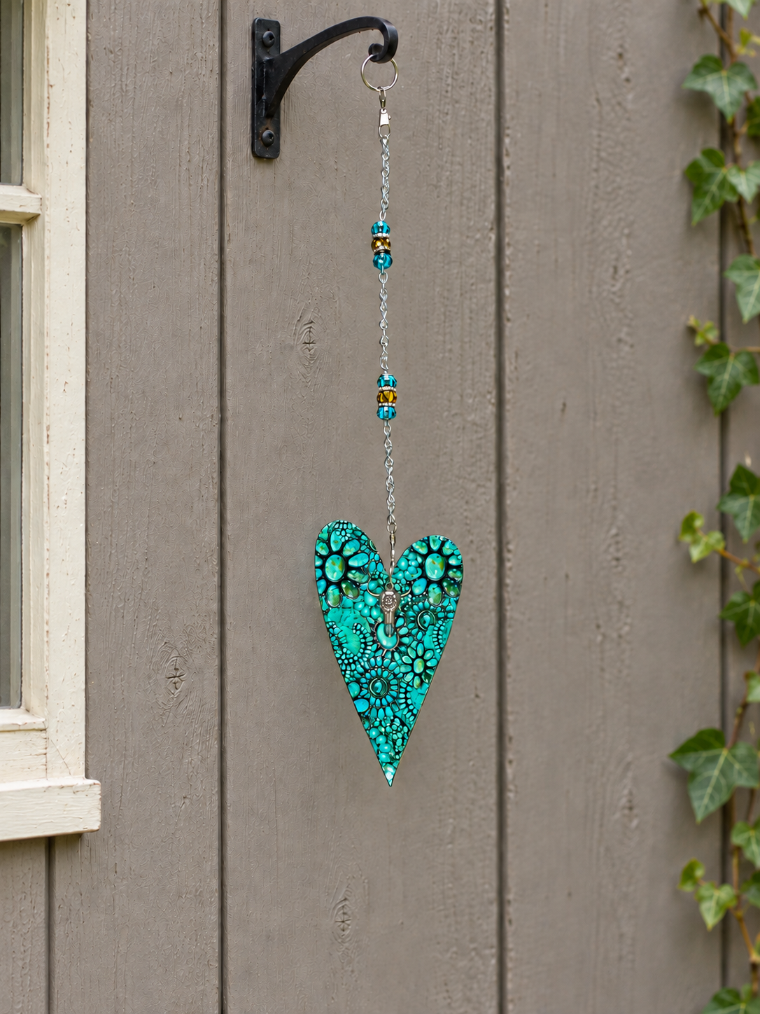 Turquoise Garden Heart