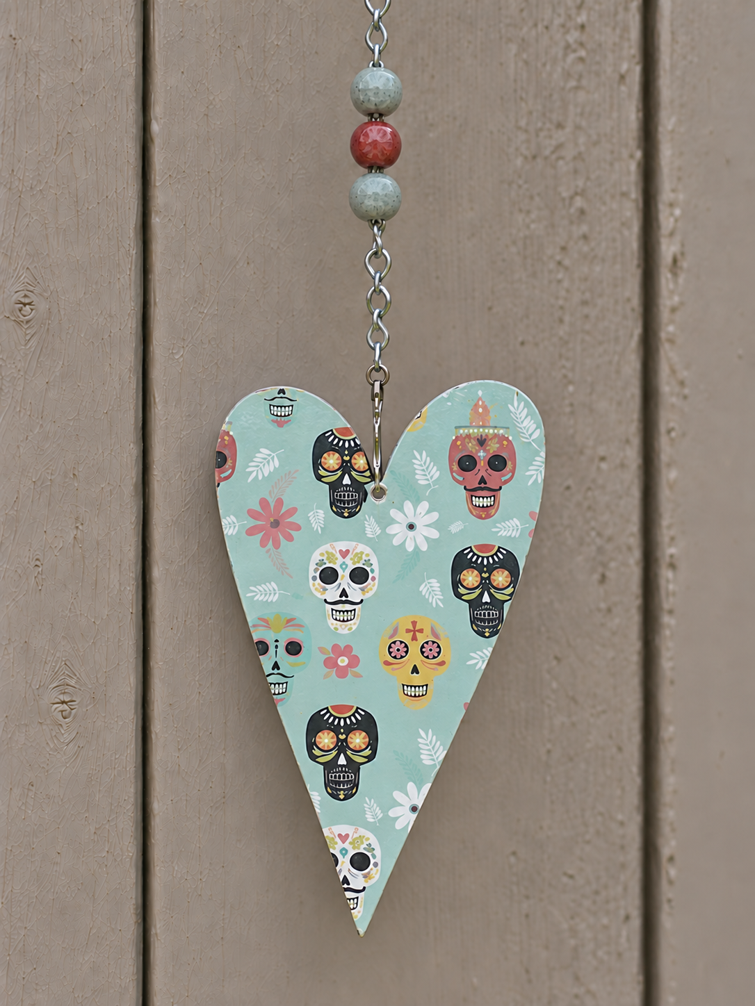 Dia De Los Muertos Sugar Skulls Garden Heart