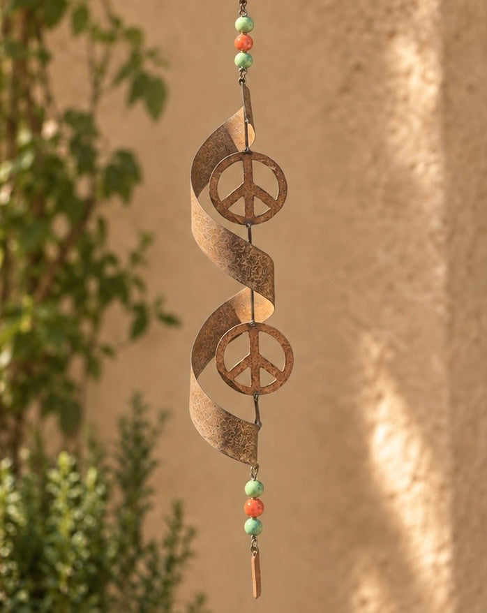 Twisted Peace Garden Hanger – Orange & Green