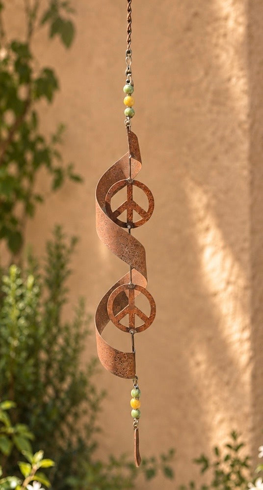 Twisted Peace Garden Hanger – Green & Golden Yellow