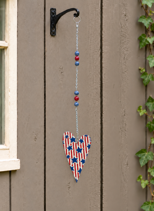 Stars and Stripes Garden Heart